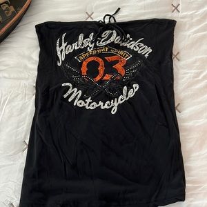 Harley Davidson Strapless Top